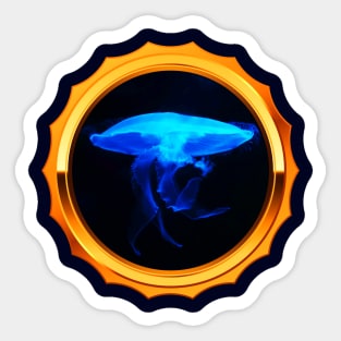 Blue Jelly Fish Sticker